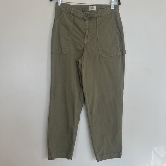 Marine Layer Style 14934 Green Taper Leg Carpenter Utility Pants Stretch 10 - Picture 2 of 11